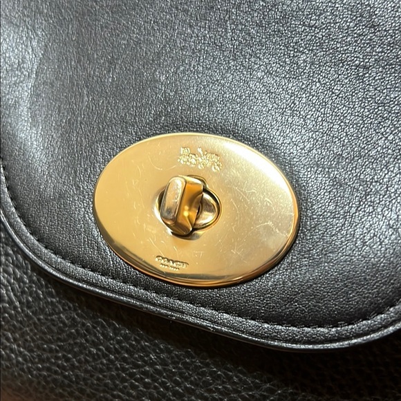 Coach Black Blake Flap Caryall Leather Satchel - Picture 4 of 16